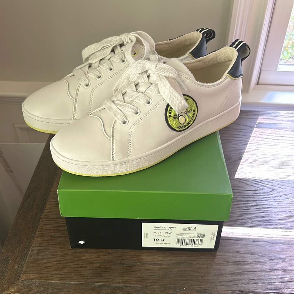 Kate Spade Annette Racquet Womens Size 10 White Brand New
